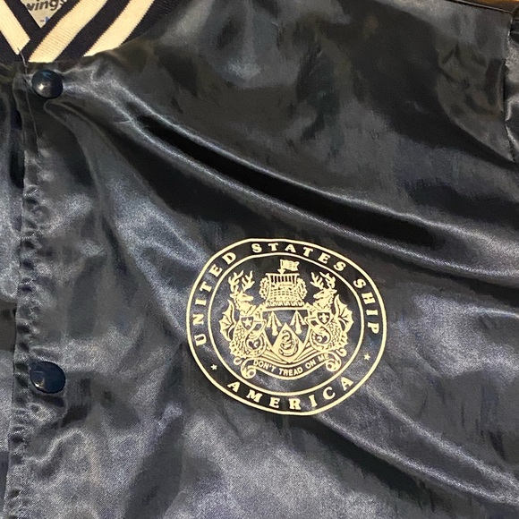 Vintage uss america cv-66 bomber jacket 80s - Picture 3 of 5